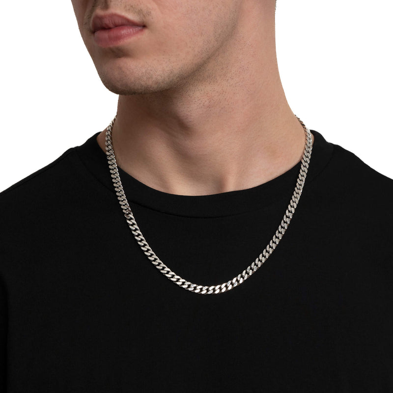 PANZER CHAIN GOLD CHAIN 6.00MM 750 WHITE GOLD