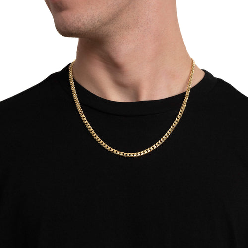 CURB CHAIN CUBAN GOLD CHAIN 5,00MM 585 GOLD - IDENTIM®