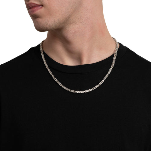 KING'S CHAIN GOLD CHAIN 4.00MM 585 WHITE GOLD - IDENTIM®