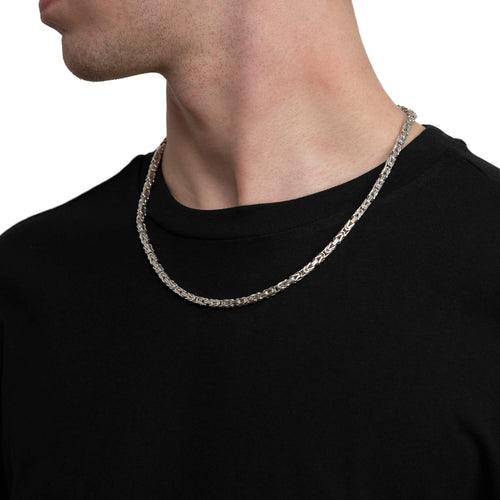 KING'S CHAIN GOLD CHAIN 4.00MM 750 WHITE GOLD - IDENTIM®