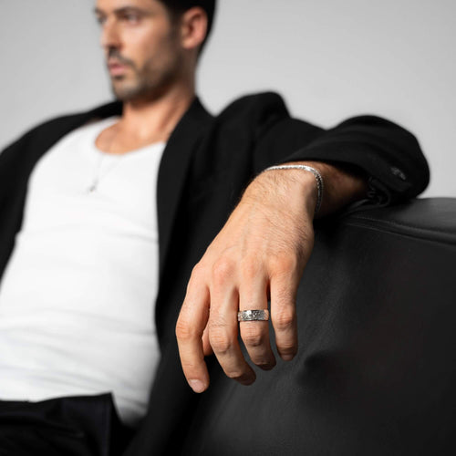 ROSE RING 925 SILVER RHODIUM PLATED - IDENTIM®