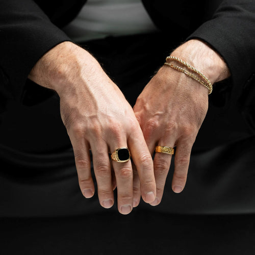 ROSE RING 925 SILVER 18 CARAT GOLD PLATED - IDENTIM®