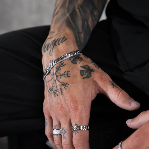 BRACELET SET ARMOR CORD SILVER BRACELET 925 SILVER RHODIUM PLATED - IDENTIM®