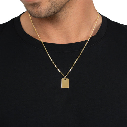 ENGRAVING PLATE STRETCH NECKLACE 333 GOLD