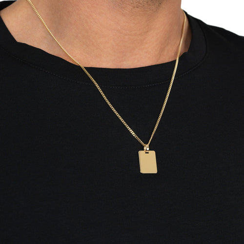 ENGRAVING PLATE STRETCH NECKLACE 333 GOLD