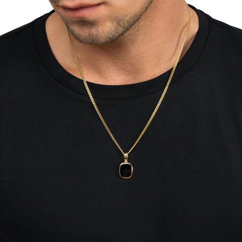 ONYX NECKLACE 585 GOLD