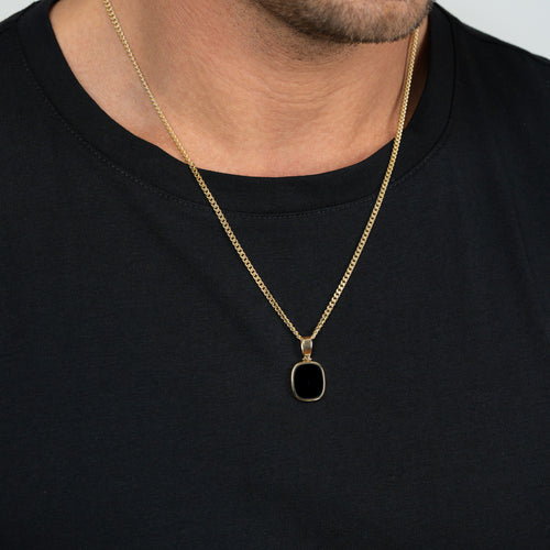 ONYX NECKLACE 585 GOLD