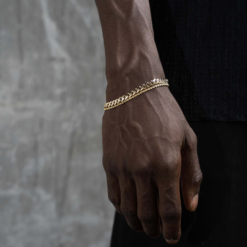 CURB CHAIN BRACELET CUBAN 6.00MM 333 GOLD - IDENTIM®