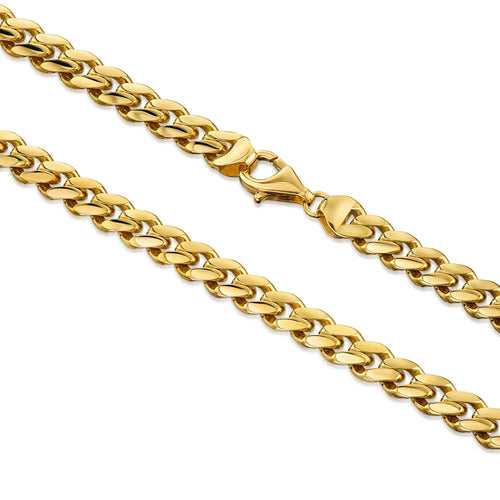 CURB CHAIN BRACELET CUBAN 6.00MM 333 GOLD - IDENTIM®
