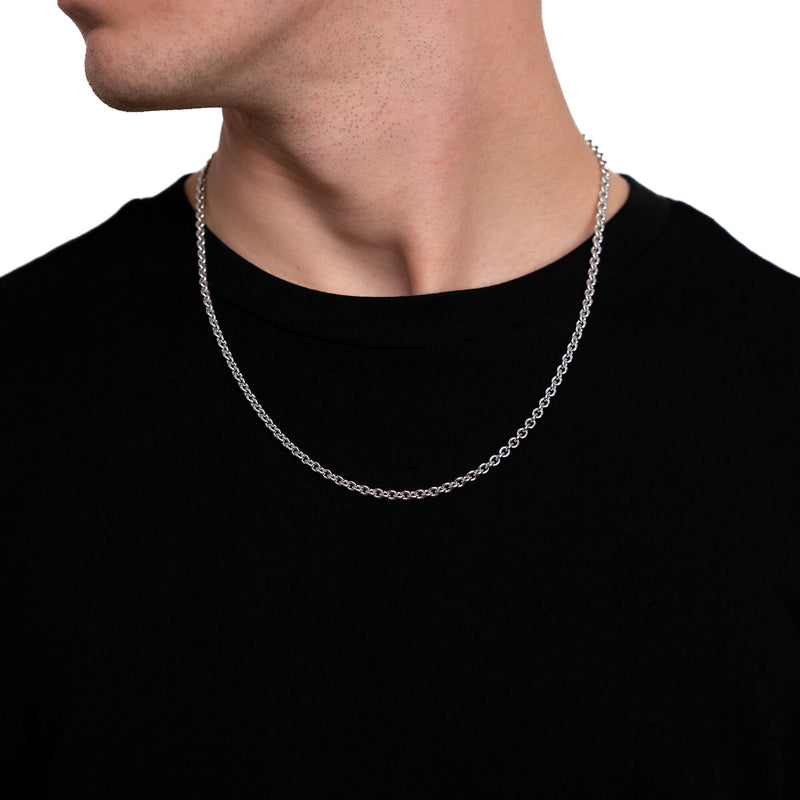 BUCKLE CHAIN GOLD CHAIN 4.00MM 585 WHITE GOLD