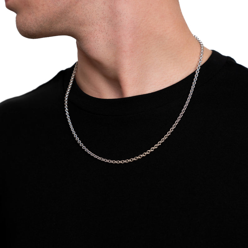 BUCKLE CHAIN GOLD CHAIN 4.00MM 585 WHITE GOLD