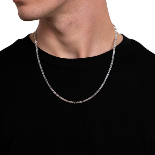 BUTTON CHAIN GOLD CHAIN 3.00MM 750 WHITE GOLD - IDENTIM®