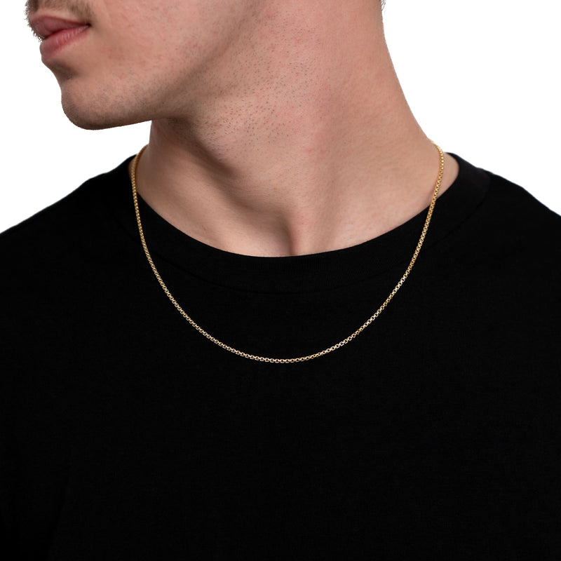 Venetian chain 925 silver 18 carat gold-plated 2.00mm