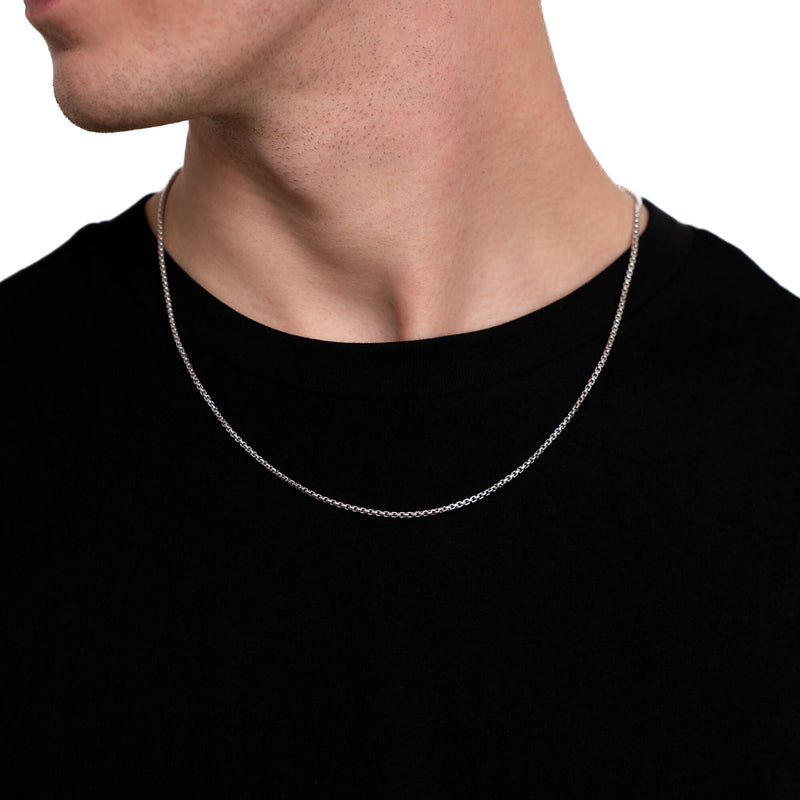 Venetian necklace 925 silver rhodium-plated 2.00mm