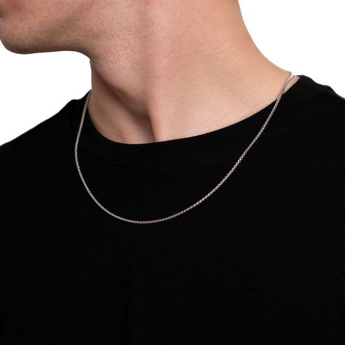 VENETIAN NECKLACE 925 SILVER RHODIUM PLATED 2,00MM - IDENTIM®