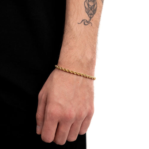 CORD BRACELET GOLD BRACELET 4,00MM 585 GOLD - IDENTIM®