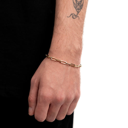 PAPERCLIP BRACELET GOLD BRACELET 4,50MM 585 GOLD - IDENTIM®