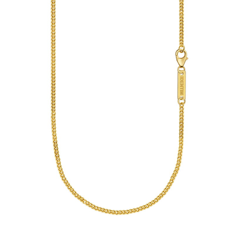 Curb chain 925 silver 18 carat gold-plated 2.40mm