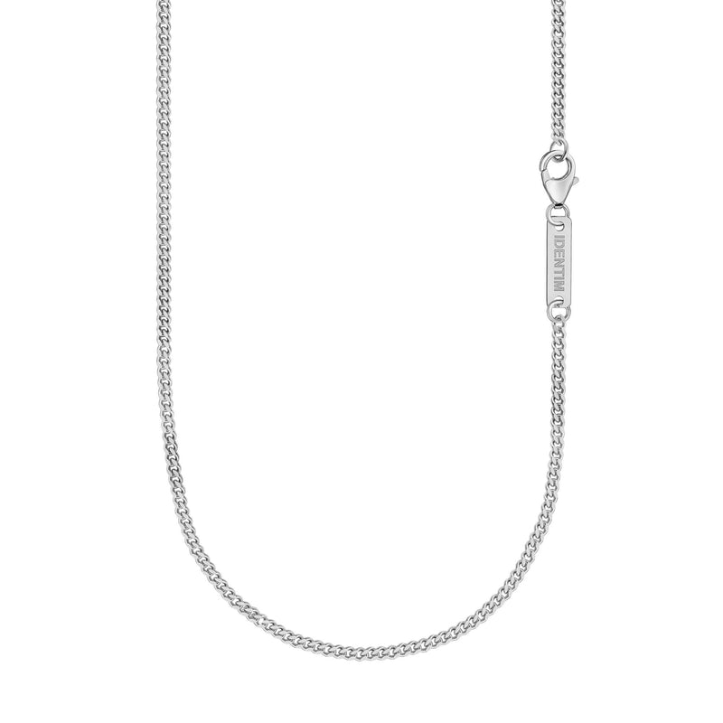 Curb chain 925 silver rhodium-plated 2.40mm