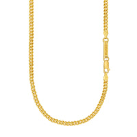 CURB CHAIN CUBAN 925 SILVER 18 CARAT GOLD PLATED 4,00MM - IDENTIM®