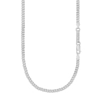 CURB CHAIN CUBAN 925 SILVER RHODIUM PLATED 4,00MM - IDENTIM®