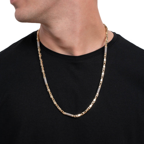 MONTE CARLO GOLD CHAIN 5.50MM 585 GOLD WHITE GOLD - IDENTIM®