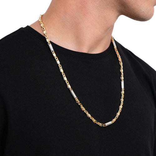 MONTE CARLO GOLD CHAIN 5.50MM 585 GOLD WHITE GOLD - IDENTIM®