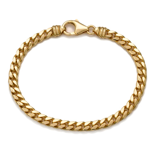 CURB CHAIN BRACELET CUBAN GOLD BRACELET 5,00MM 750 GOLD - IDENTIM®
