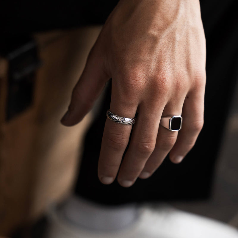 SNAKE RING 925 SILVER RHODIUM PLATED