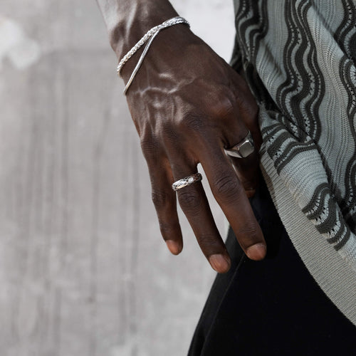 SNAKE RING 925 SILVER RHODIUM-PLATED - IDENTIM®