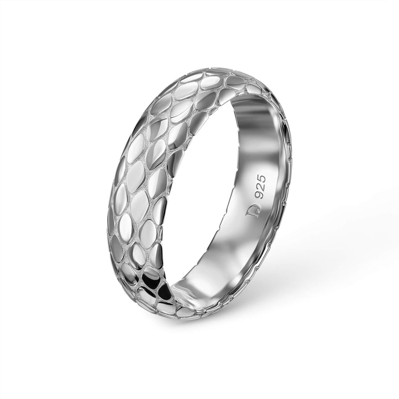 SNAKE RING 925 SILVER RHODIUM PLATED