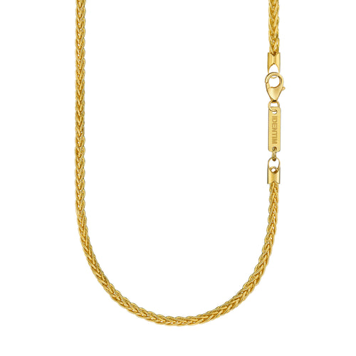 PLAIT CHAIN 925 SILVER 18 CARAT GOLD PLATED 3,60MM - IDENTIM®