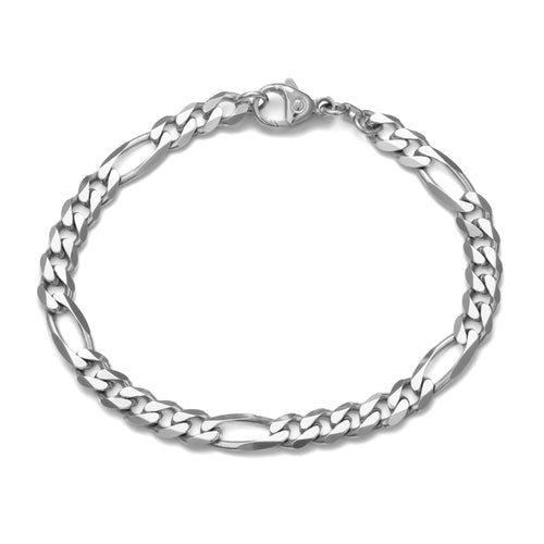 FIGARO BRACELET GOLD BRACELET 5,50MM 585 WHITE GOLD - IDENTIM®
