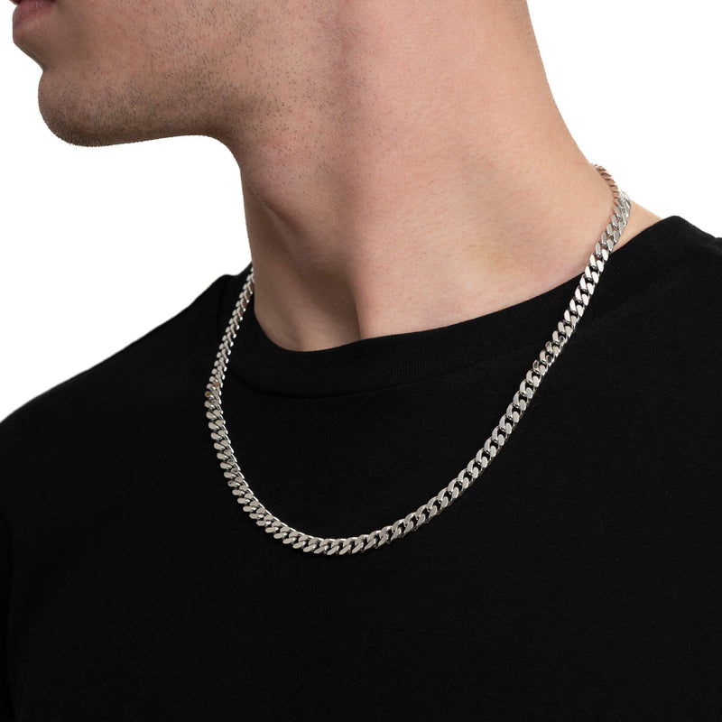 PANZER CHAIN GOLD CHAIN 6.00MM 750 WHITE GOLD
