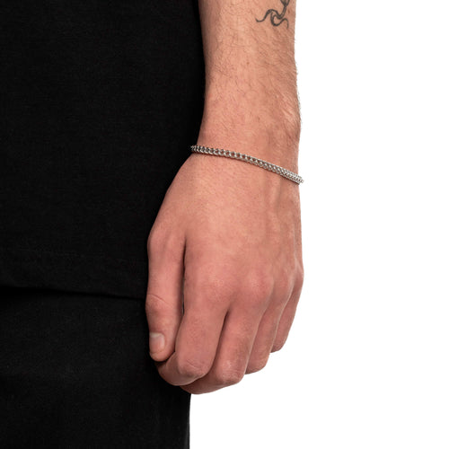 FRANCO BRACELET GOLD BRACELET 3.50MM 750 WHITE GOLD - IDENTIM®