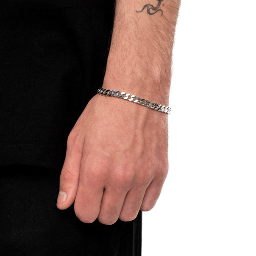 PANZER BRACELET GOLD BRACELET 6.00MM 750 WHITE GOLD - IDENTIM®