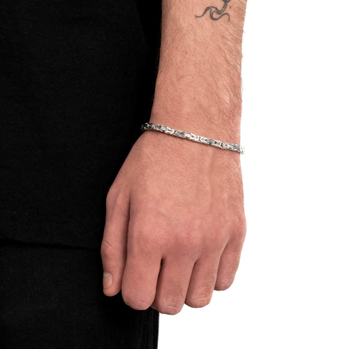 KÖNIGS ARMBAND GOLD ARMBAND 4,00MM 585 WHITE GOLD - IDENTIM®