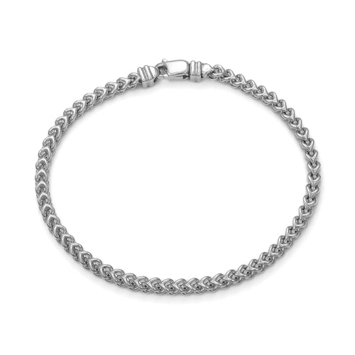 FRANCO BRACELET GOLD BRACELET 3,50MM 585 WHITE GOLD - IDENTIM®