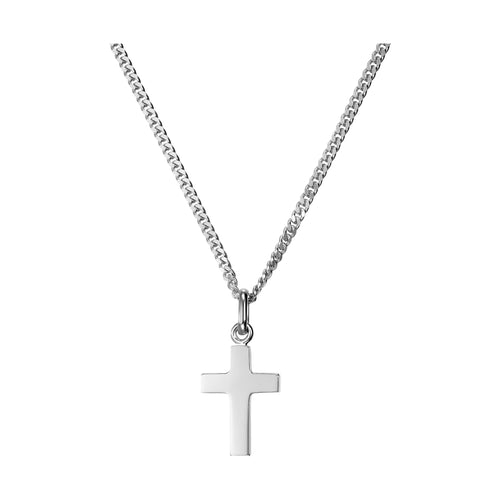 CROSS NECKLACE 925 SILVER RHODIUM PLATED - IDENTIM®