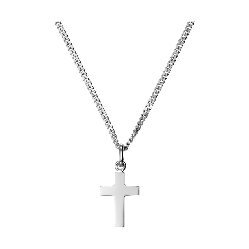 CROSS NECKLACE 925 SILVER RHODIUM PLATED