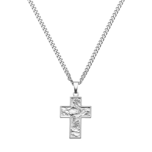 CROSS NECKLACE SUENO 925 SILVER RHODIUM PLATED - IDENTIM®