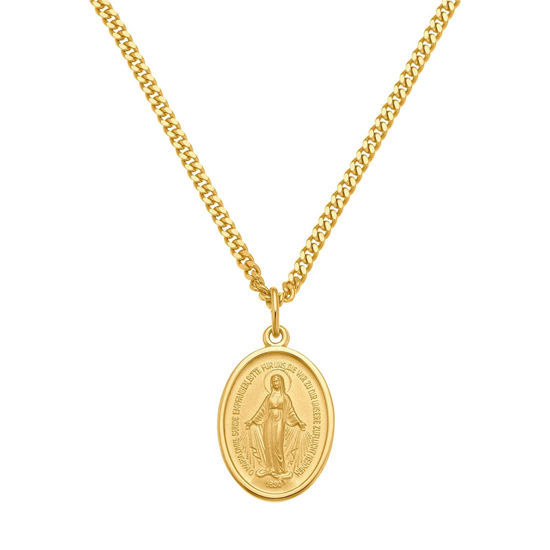 MADONNA NECKLACE 925 SILVER 18 CARAT GOLD PLATED