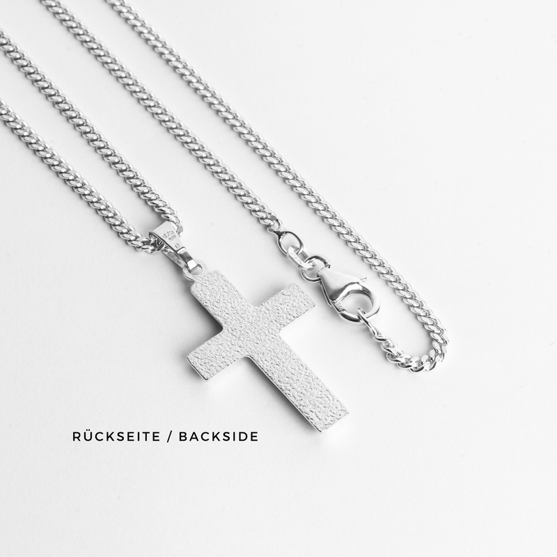 CROSS NECKLACE 925 SILVER RHODIUM PLATED