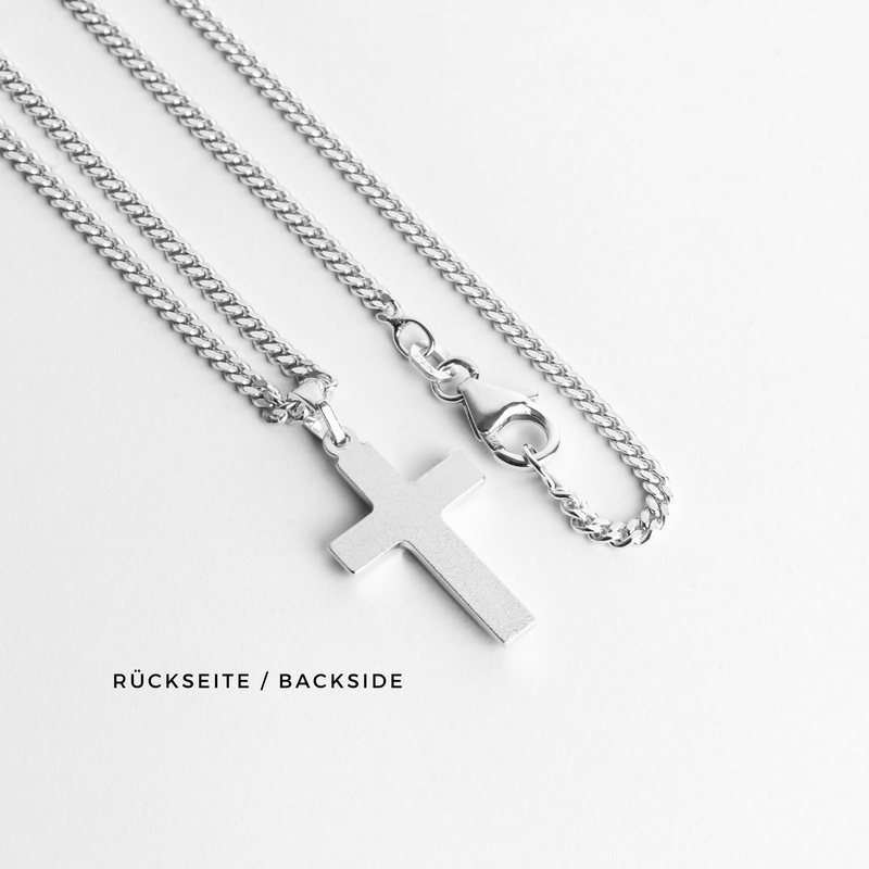 CROSS NECKLACE 925 SILVER RHODIUM PLATED
