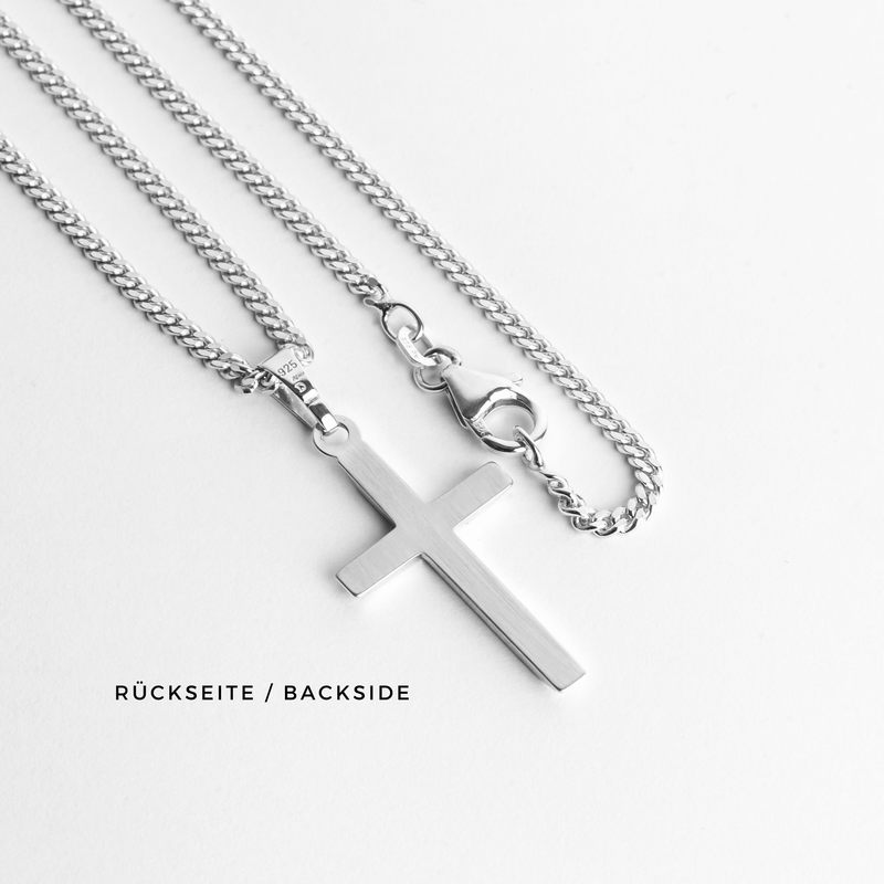 CROSS NECKLACE 925 SILVER RHODIUM PLATED