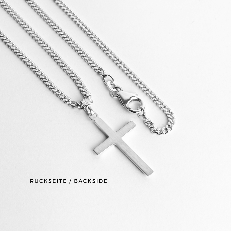 CROSS NECKLACE 925 SILVER RHODIUM PLATED