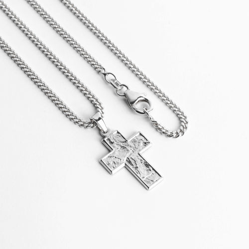 CROSS NECKLACE SUENO 925 SILVER RHODIUM PLATED - IDENTIM®