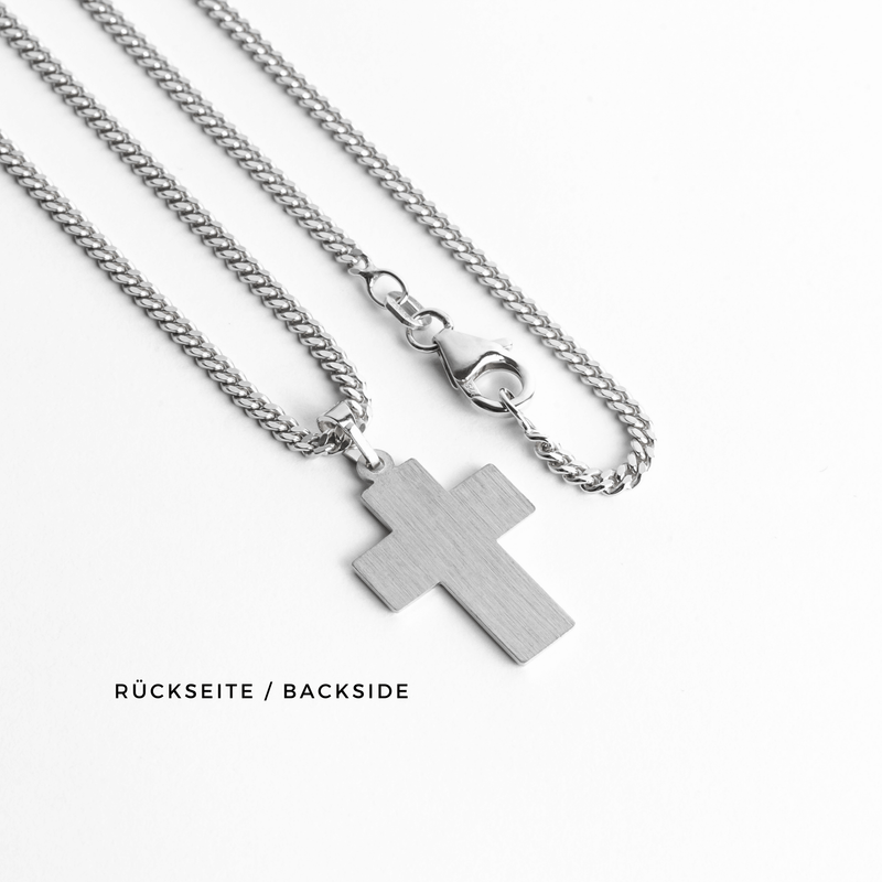 CROSS NECKLACE SUENO 925 SILVER RHODIUM PLATED