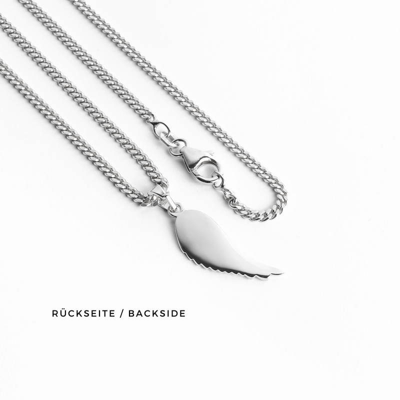 WING NECKLACE 925 SILVER RHODIUM PLATED