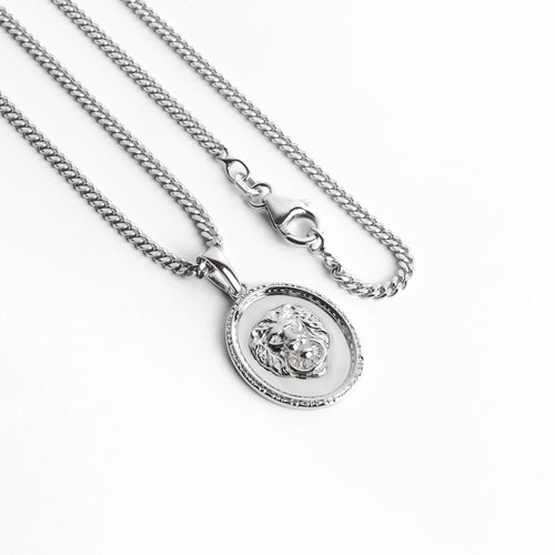 LION NECKLACE 925 SILVER RHODIUM PLATED - IDENTIM®